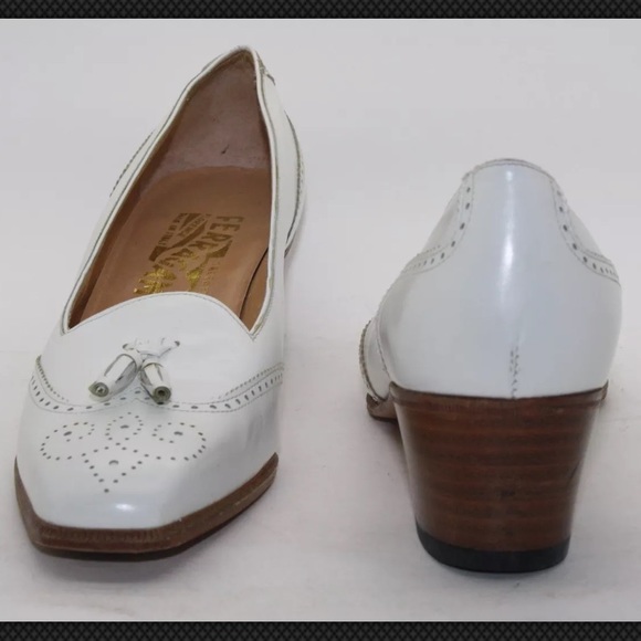 SALVATORE FERRAGAMO Leather Wingtip Loafers Italy! - Picture 6 of 8